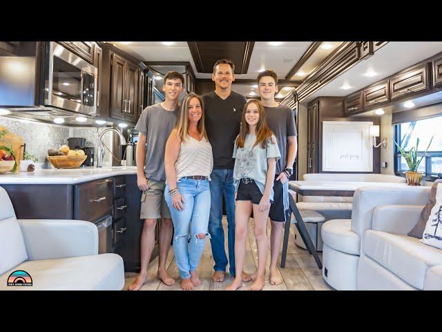 Family of 5 Downsized to a Spacious Class A Motorhome w/ 2 Bathrooms