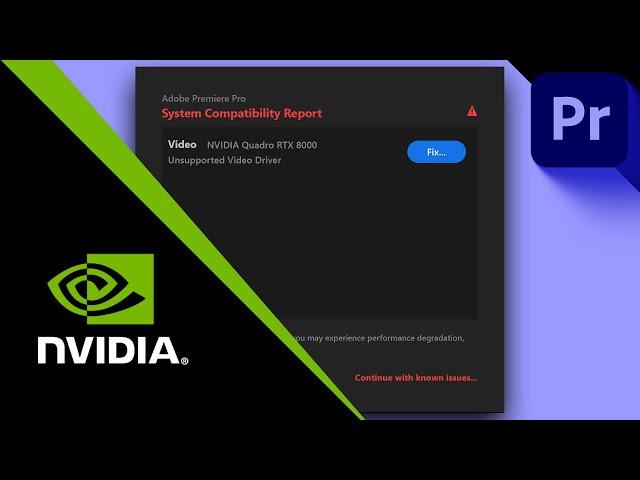 How to Fix Adobe Premiere Pro System Compatibility Report, Unsupported Video Driver