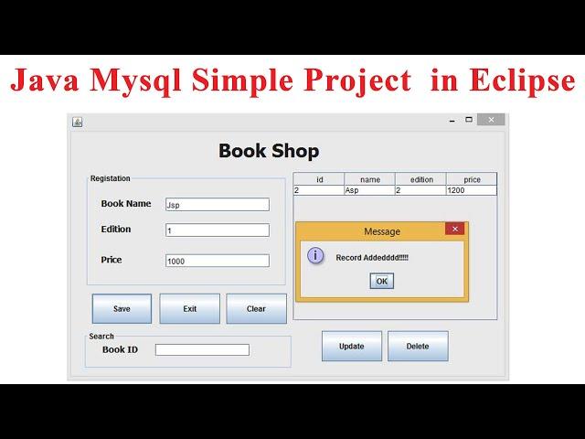 Java Mysql simple project  in Eclipse