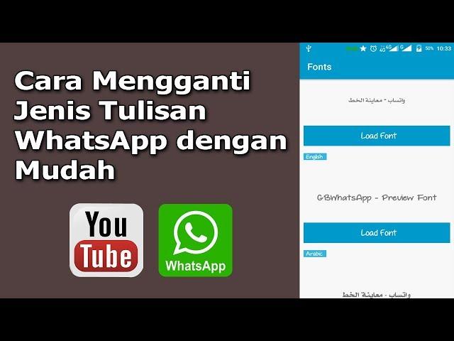 Tutorial Mengganti Text Font WhatsApp