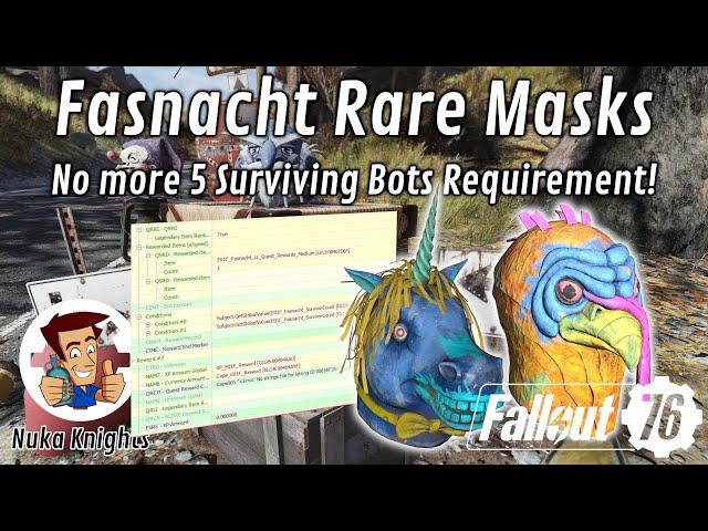 Fallout 76: Fasnacht Rare Rewards Drop Requirements have been changed!