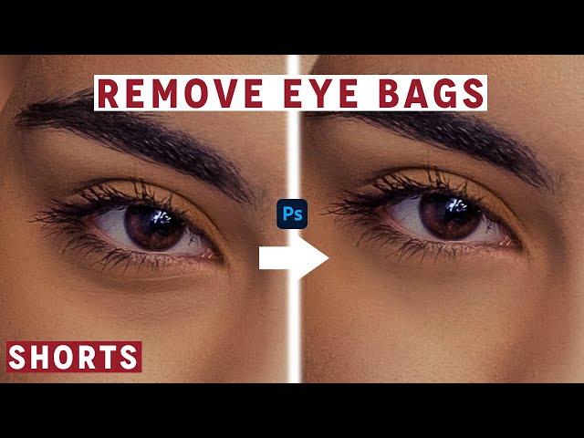 How to Remove Eye Bags and Dark Circles In Photoshop - Photoshop tutorials - Photoshop #shorts