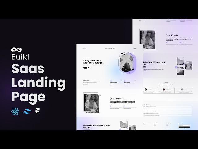 Build a Modern SaaS Landing Page Using React, TailwindCSS & Framer Motion | Responsive & Animated