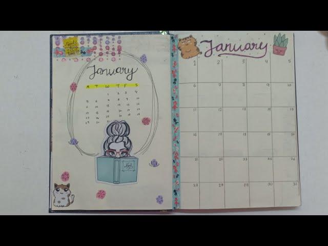 تجهيز أجندة 2020 / شهر يناير ( My bullet Journal DIY )