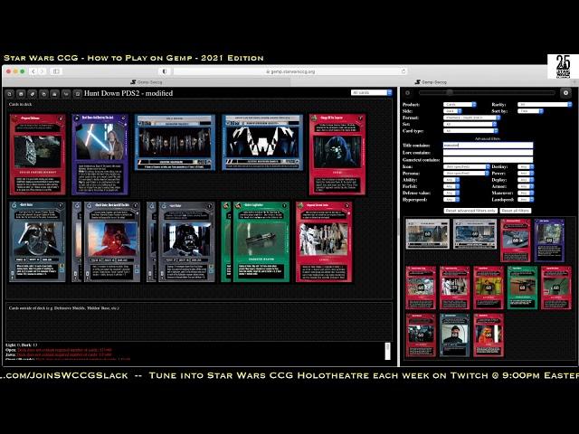 How to Play on Gemp - 2021 Edition - Star Wars CCG