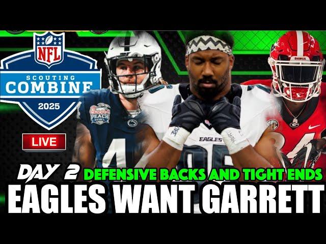 Eagles AFTER Myles Garrett (REPORT) | 2025 Scouting Combine: DB's, TE's |Philly Shakedown Podcast