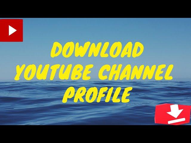 How can i download my channels profile picture | Save youtube profile picture