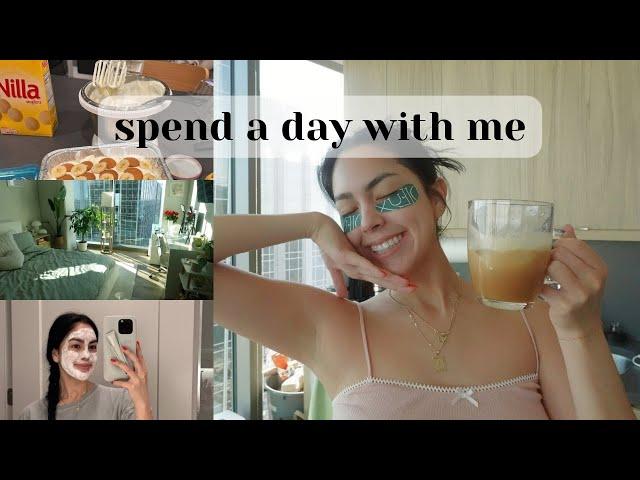 spend a weekend with me (cleaning, baking, self care)