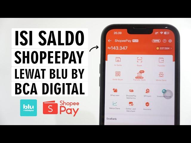 Cara Top Up/Isi Saldo Shopeepay Melalui blu by BCA Digital