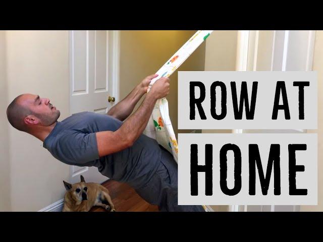 How To Do Incline Rows With Minimal Equipment (Just a bed-sheet and a door) with Antranik