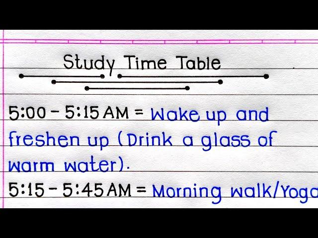 Best Timetable For Every Students | Study Timetable | Study Routine |