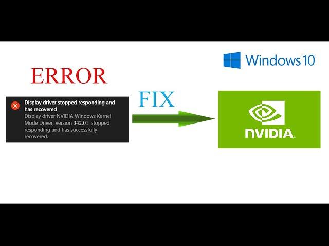 How to Fix NVIDIA Error| Fix "Display driver stopped Responding" Error