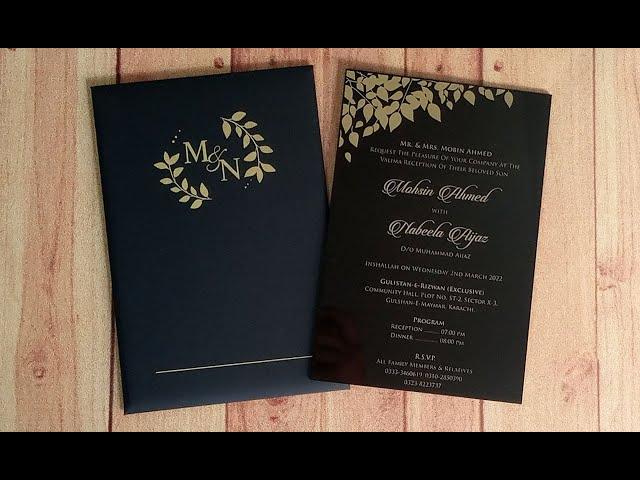 Wedding Card (CG 9665) | Warsi Wedding Cards | Weddings Cards | Wedding Invitations