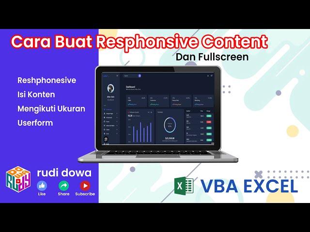 Cara membuat Responsif Konten dan Userform Fullscreen VBA Excel