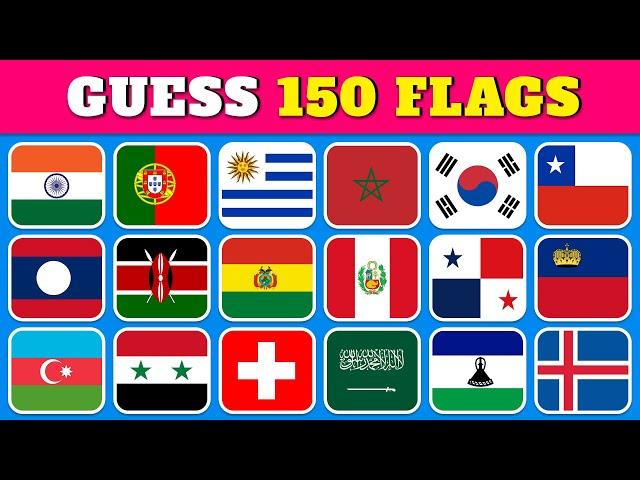 Guess the Country by the Flag Quiz  | Can You Guess the 150 Flags?