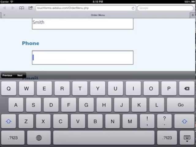 Publish form online - Touch Forms - Web Form Builder for iOS