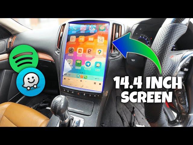 Infiniti G37 Tesla Screen with Apple CarPlay & Android Auto | 14.4" SCREEN!