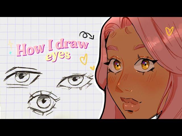 How I draw eyes (simple) 