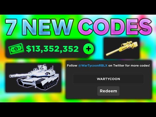 *NEW* WORKING ALL CODES FOR War Tycoon IN 2024 SEPTEMBER! ROBLOX War Tycoon CODES