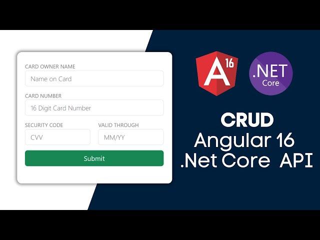 Asp.Net Core Web API CRUD with Angular 16