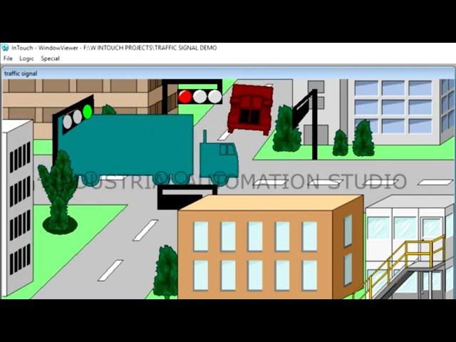 Traffic Signal Demo | Wonderware Intouch | Scada