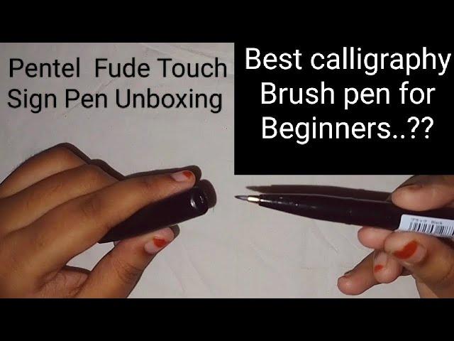 Unboxing Review and Demo Pentel Fude touch sign brush pen | calligraphy beginners pen #calligraphy