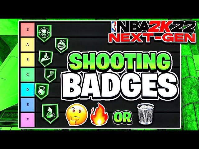 RANKING ALL THE SHOOTING BADGES IN TIERS ON NBA 2K22 NEXT GEN!