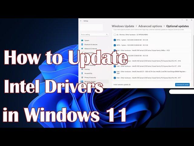 How to Update Intel Drivers On Windows 11