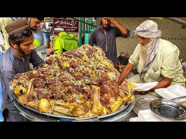 EXTREME PAKISTANI STREET FOOD - ULTIMATE PAKISTANI GOLDEN PULAO RECIPE | ZAIQA CHAWAL RECIPE