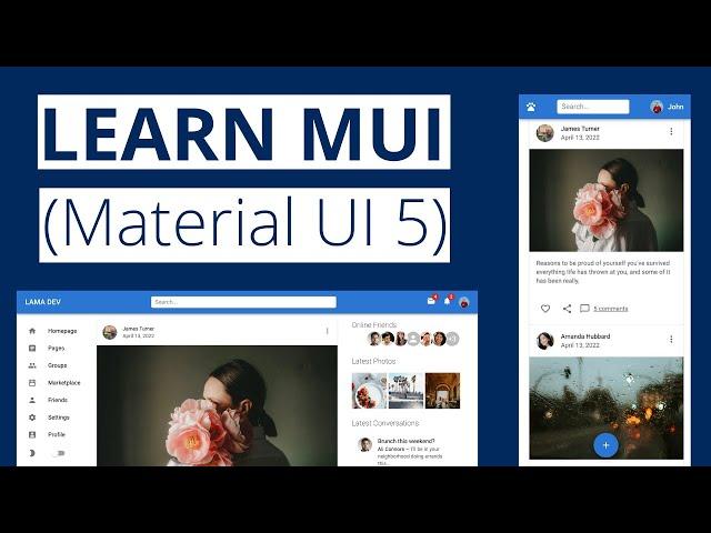 Material UI 5 (MUI) React Tutorial | MUI Responsive Real Project