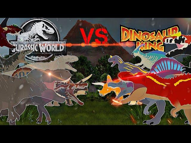 Jurassic World vs Dinosaur king  (animation )