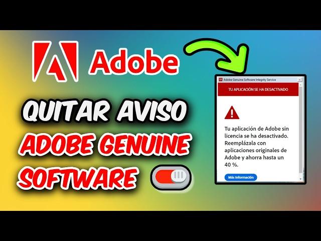 Nuevo Método 2024: Elimina el Aviso de Adobe Genuine Software Rápidamente