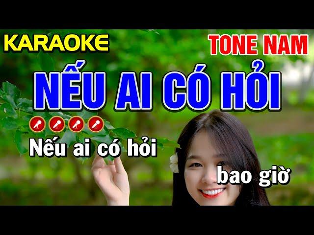  NẾU AI CÓ HỎI Karaoke Nhạc Sống Tone Nam ( CỰC KỲ HAY ) - Tình Trần Organ