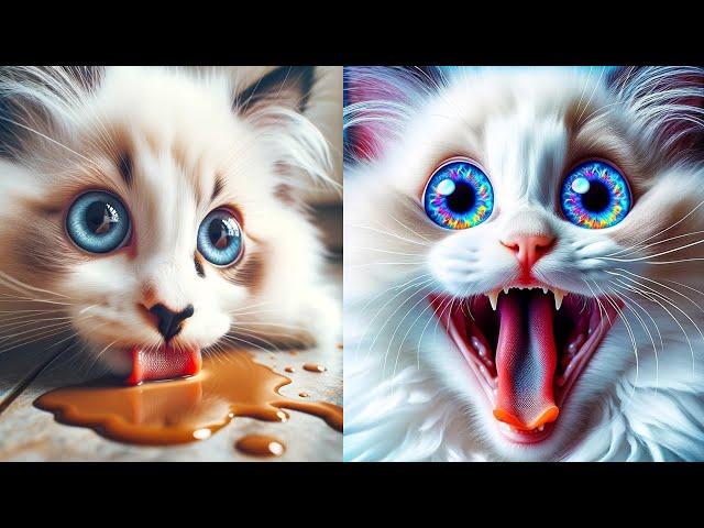 Kitty drinks coffee and turns HYPER!