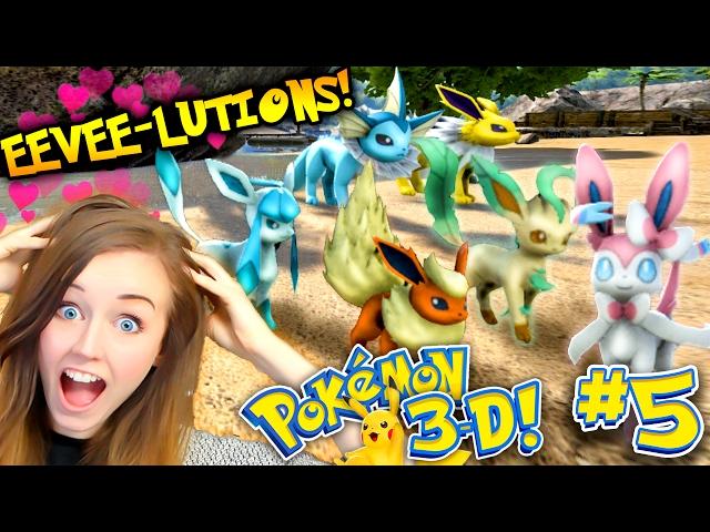  EEVEELUTIONS SPECIAL!! - POKEMON 3D #5!  (Pokemon Ark Mod!)