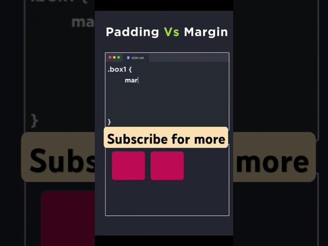 Margin vs padding #css #margin #padding #responsivelayout  #frontenddev #flexbox #webdesign #website