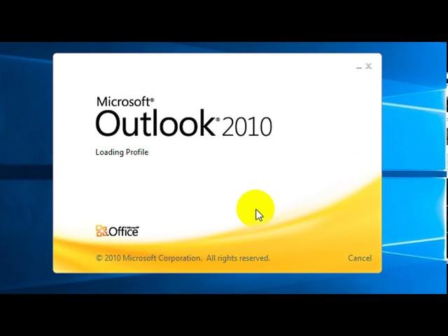 Microsoft outlook Configure  window 10