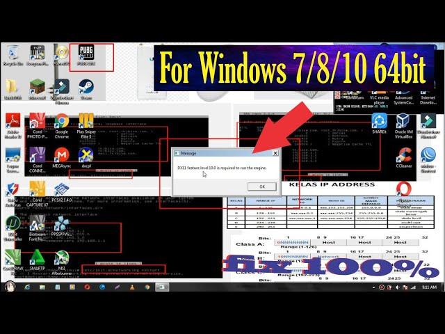 how to solve the message "dx11 feature level 10.0 is required to run the engine" on pubg lite pc