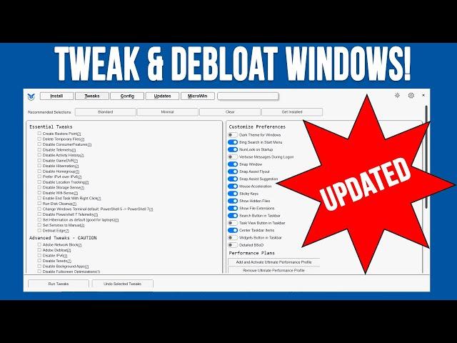 Tweak & Debloat Windows with the Chris Titus Tech's Windows Utility