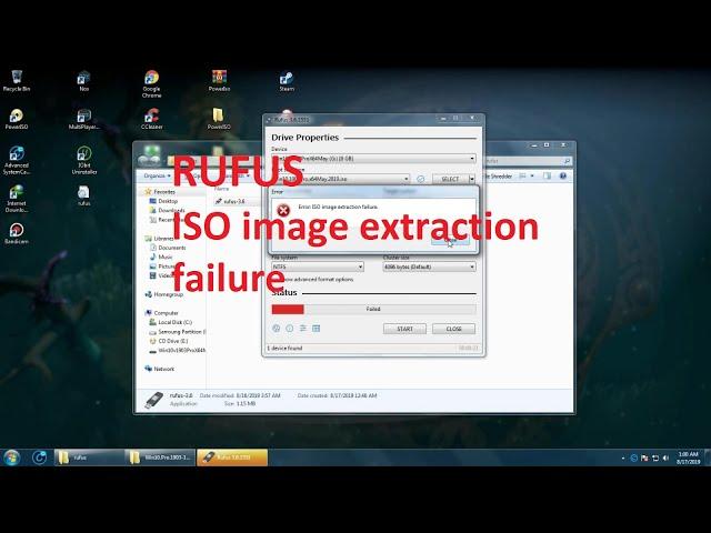 Rufus ISO Image extraction failure | Convert folder to ISO | Create Bootable Windows USB