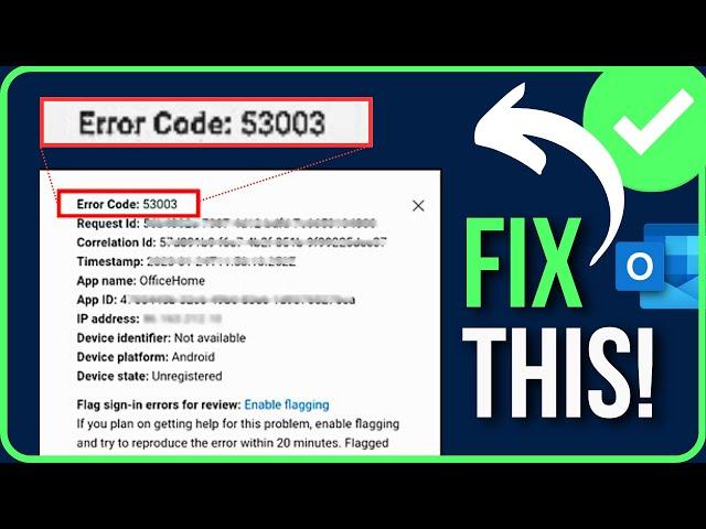 [FIXED] OUTLOOK ERROR CODE 53003 WINDOWS (2024) | Fix Error Code 53003 Outlook