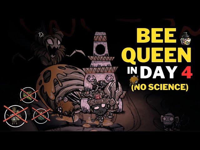 How to rush Bee Queen day 4 as Wormwood (No science) - Don't Starve Together | DST