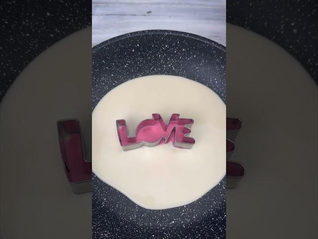 How to make love pancake for your sweetheart #pancake #love #valentine