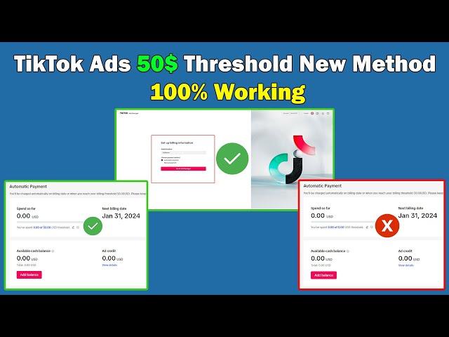 Tiktok Threshold 50$ (New Method) 100% Working 2024
