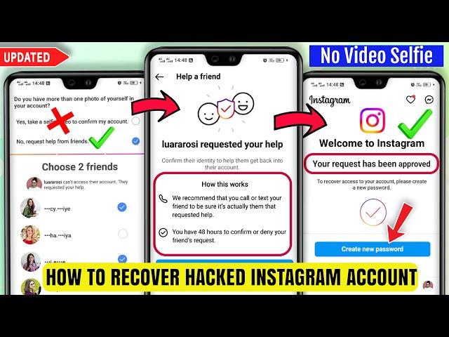 How to Recover Hacked Instagram Account without Email Phone Number Password Selfie Verification 2024