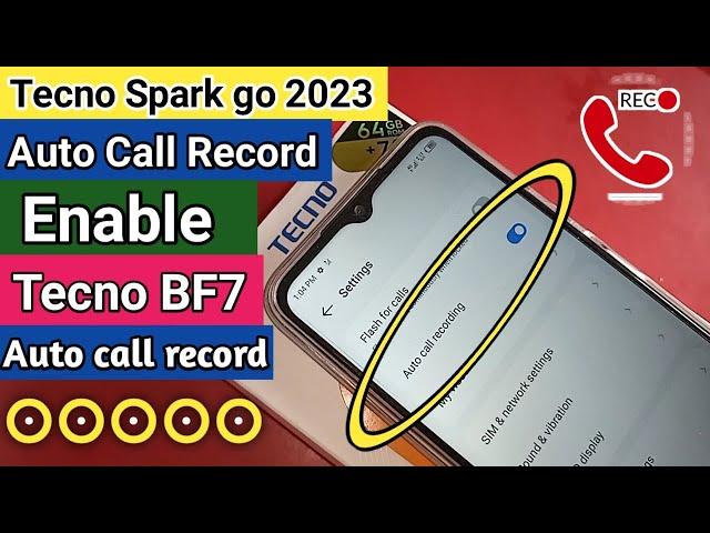 Tecno spark Go 2023 Auto call record Enable // Auto call recording setting