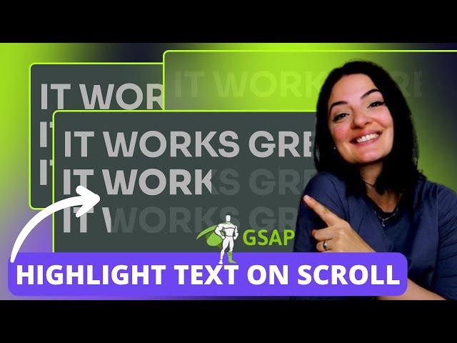 HIGHLIGHT TEXT ON SCROLL WITH GSAP - Elementor Wordpress Tutorial Flex Container