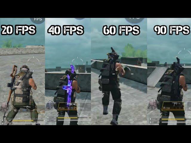 20 FPS vs 30 FPS vs 60 fPS vs 90 FPS movement comparison in COD Mobile | Call of Duty Mobile