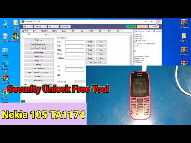 Nokia 105 TA 1174  Security Code Unlock Free Tool ||SPD||  Format Password