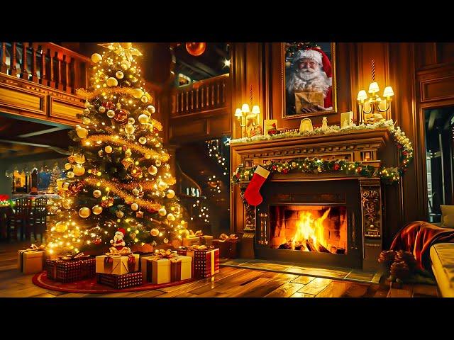 Best Old Christmas Songs with Fireplace  Top Christmas Songs Playlist 2025 ️ The Firt Noel